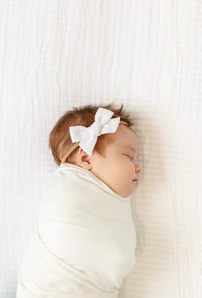 Linen Headband - White