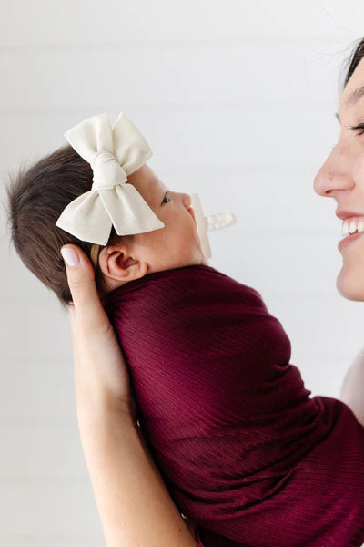 Linen Headband - White