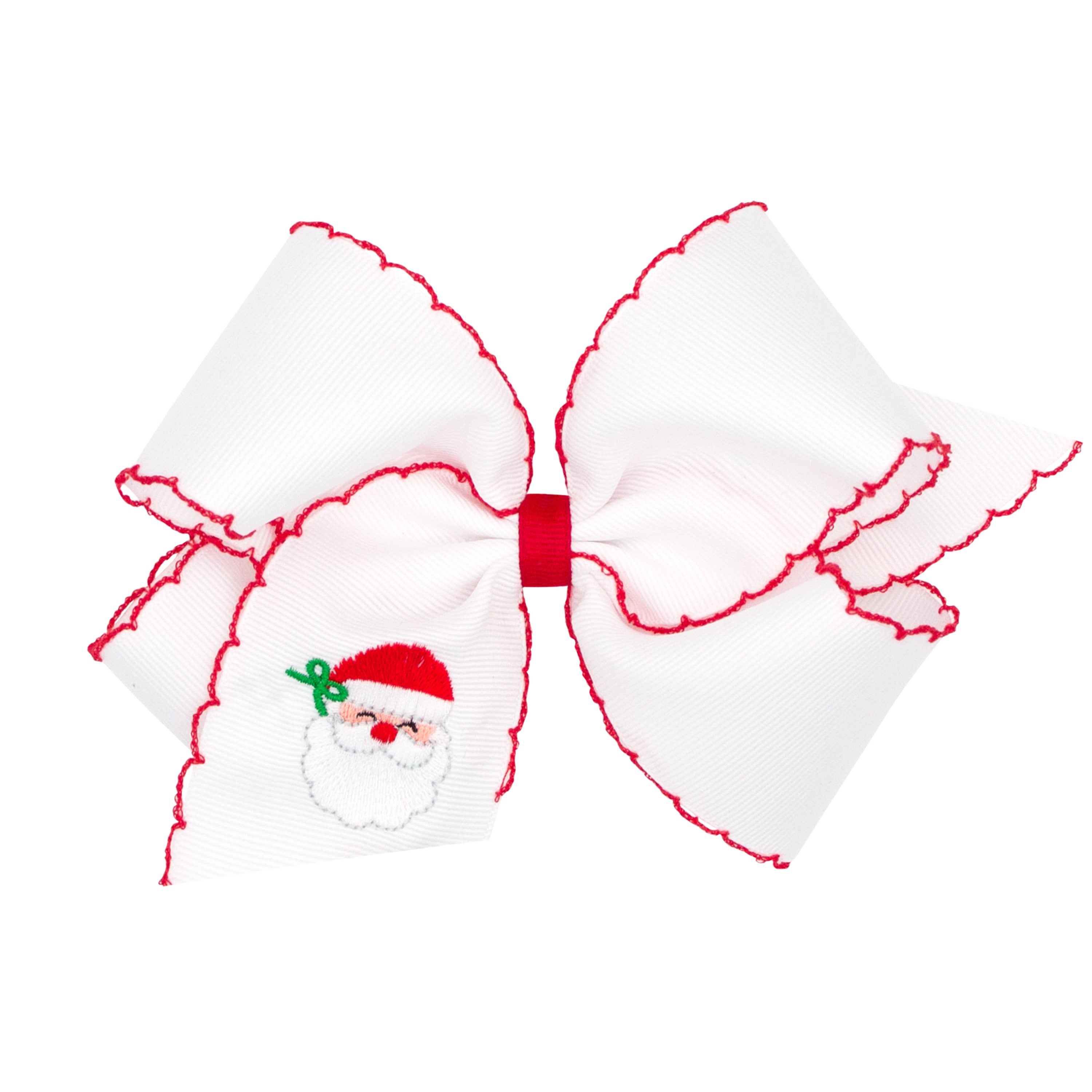 Grosgrain Bows - White Santa