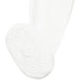 White leg of pajamas with textured sole on a white background