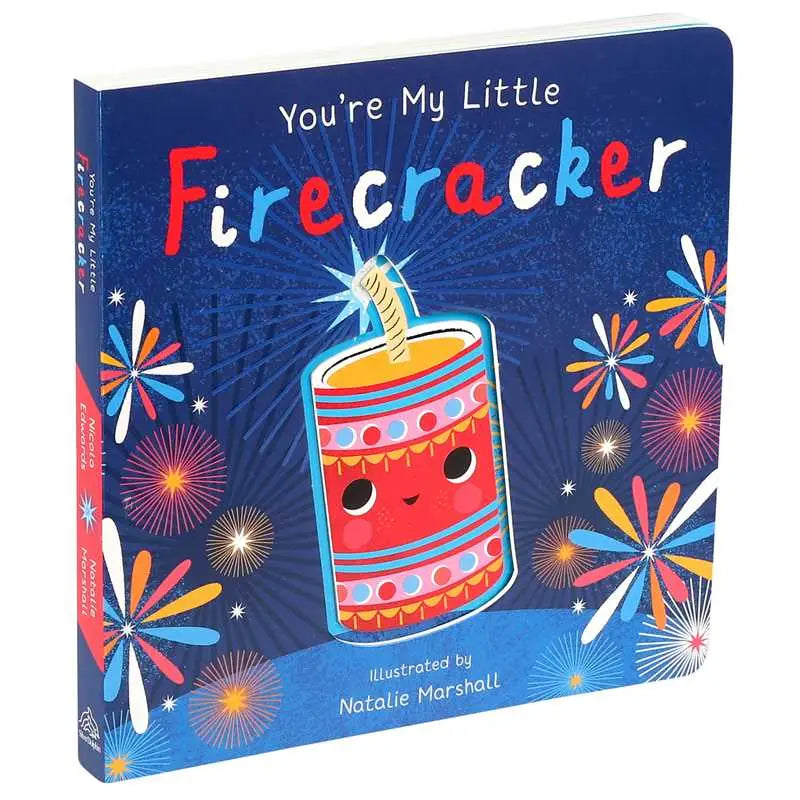 Children's book titled 'You're My Little Firecracker' with colorful design and illustration of a firecracker.