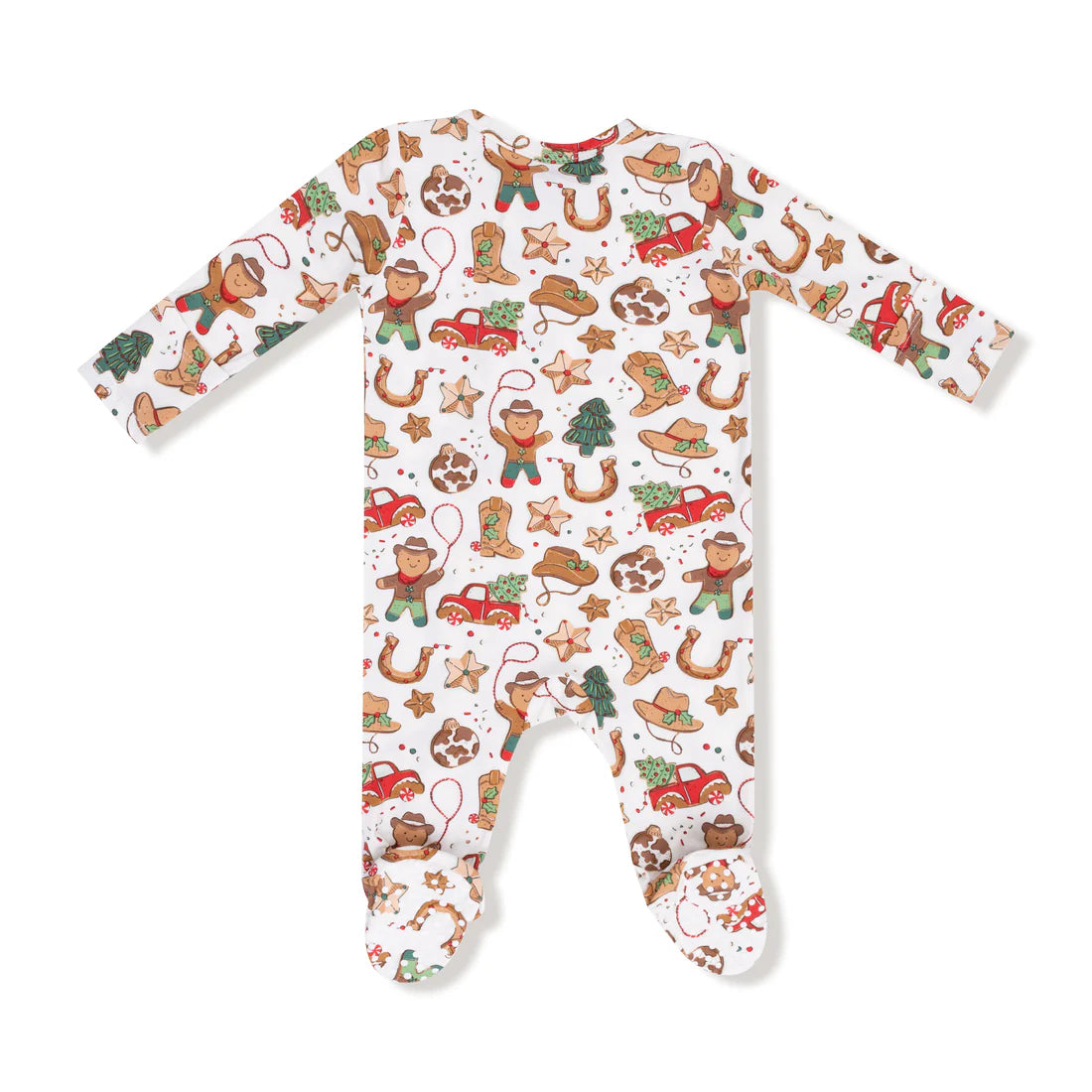 Zippered Romper - Cowboy Christmas