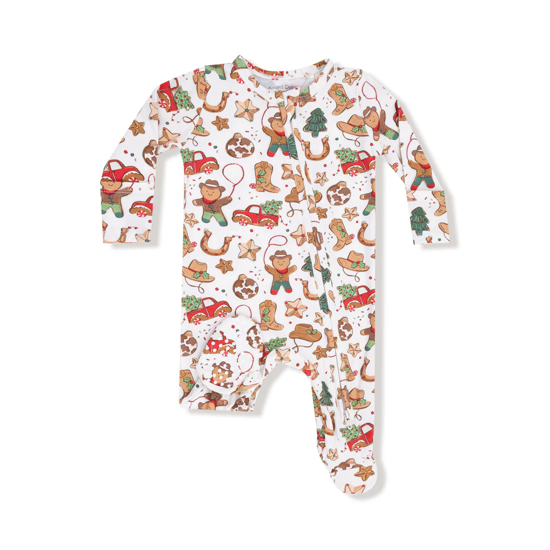 Zippered Romper - Cowboy Christmas