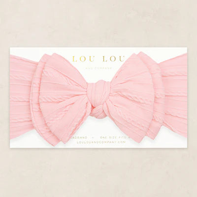 Cable Knit Headband - Baby Pink