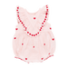 pink ruffle sleeveless bubble with red embroidered hearts 