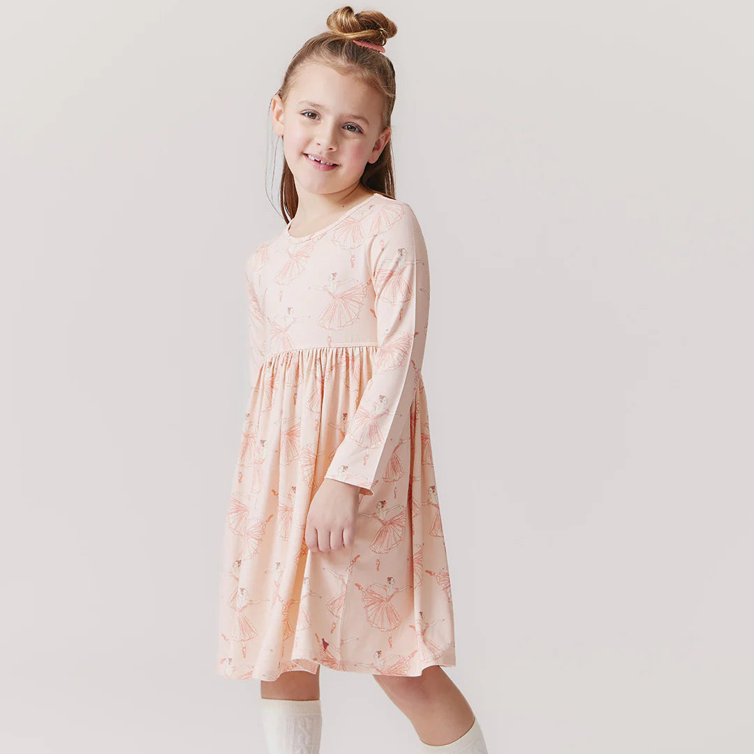 Steph Dress - Bamboo Pink Ballerinas