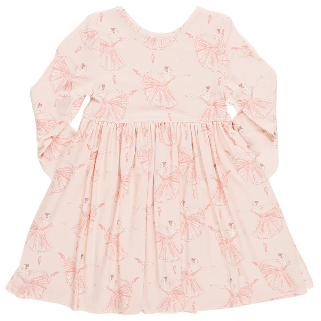 Steph Dress - Bamboo Pink Ballerinas