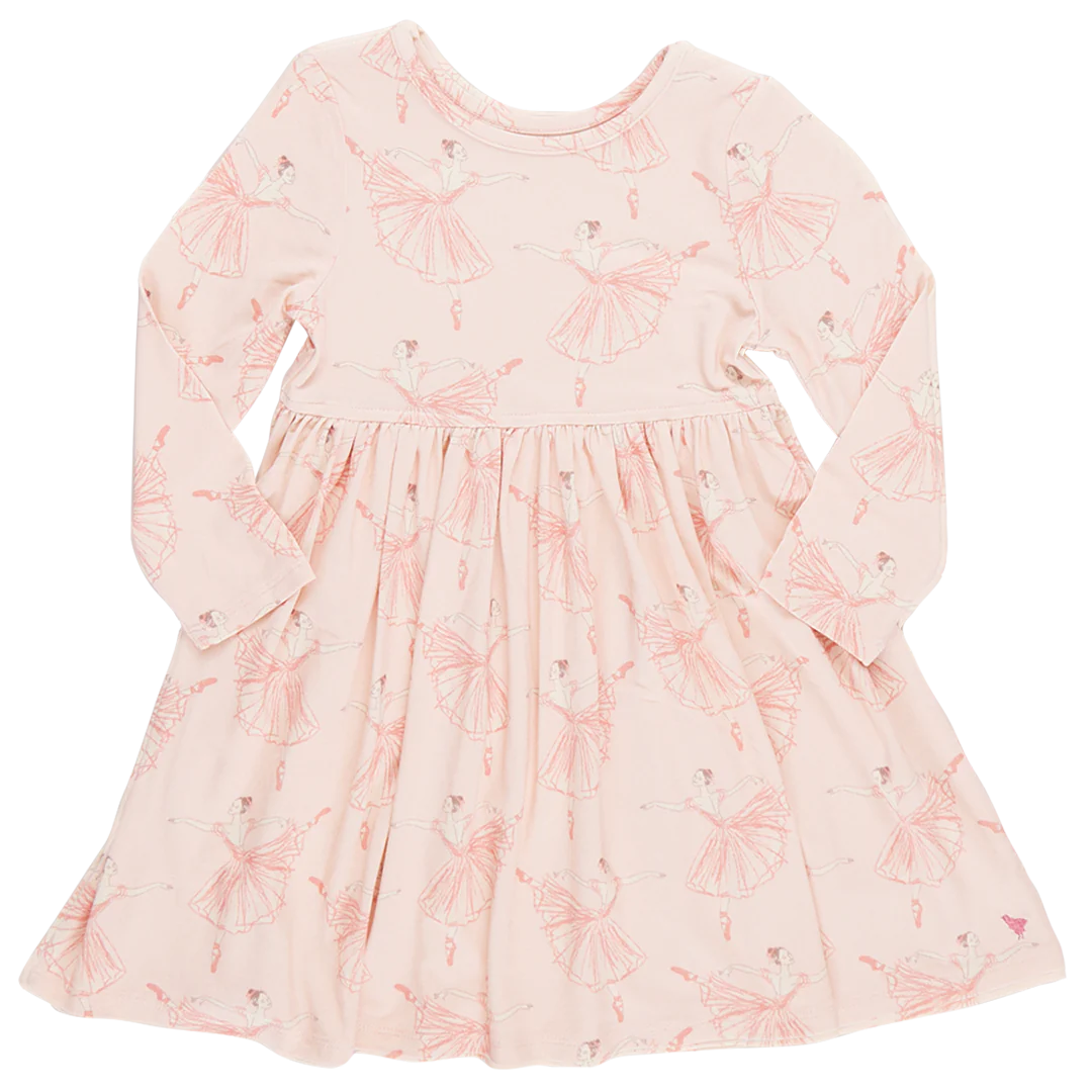 Steph Dress - Bamboo Pink Ballerinas