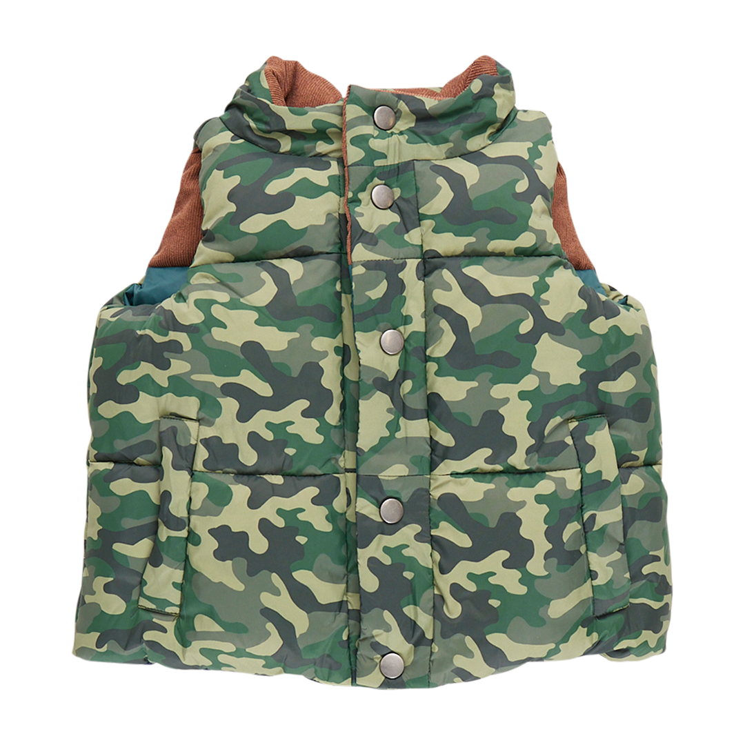 Reversible River Vest - Green Camo