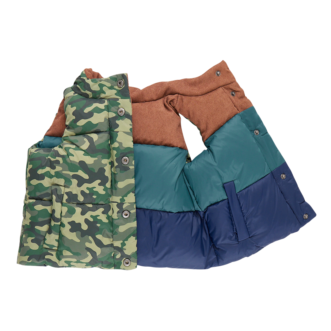 Reversible River Vest - Green Camo