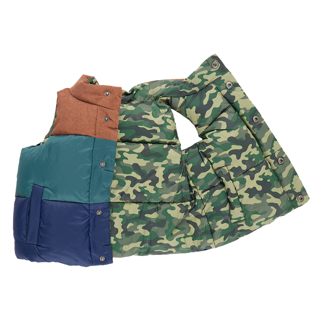 Reversible River Vest - Green Camo