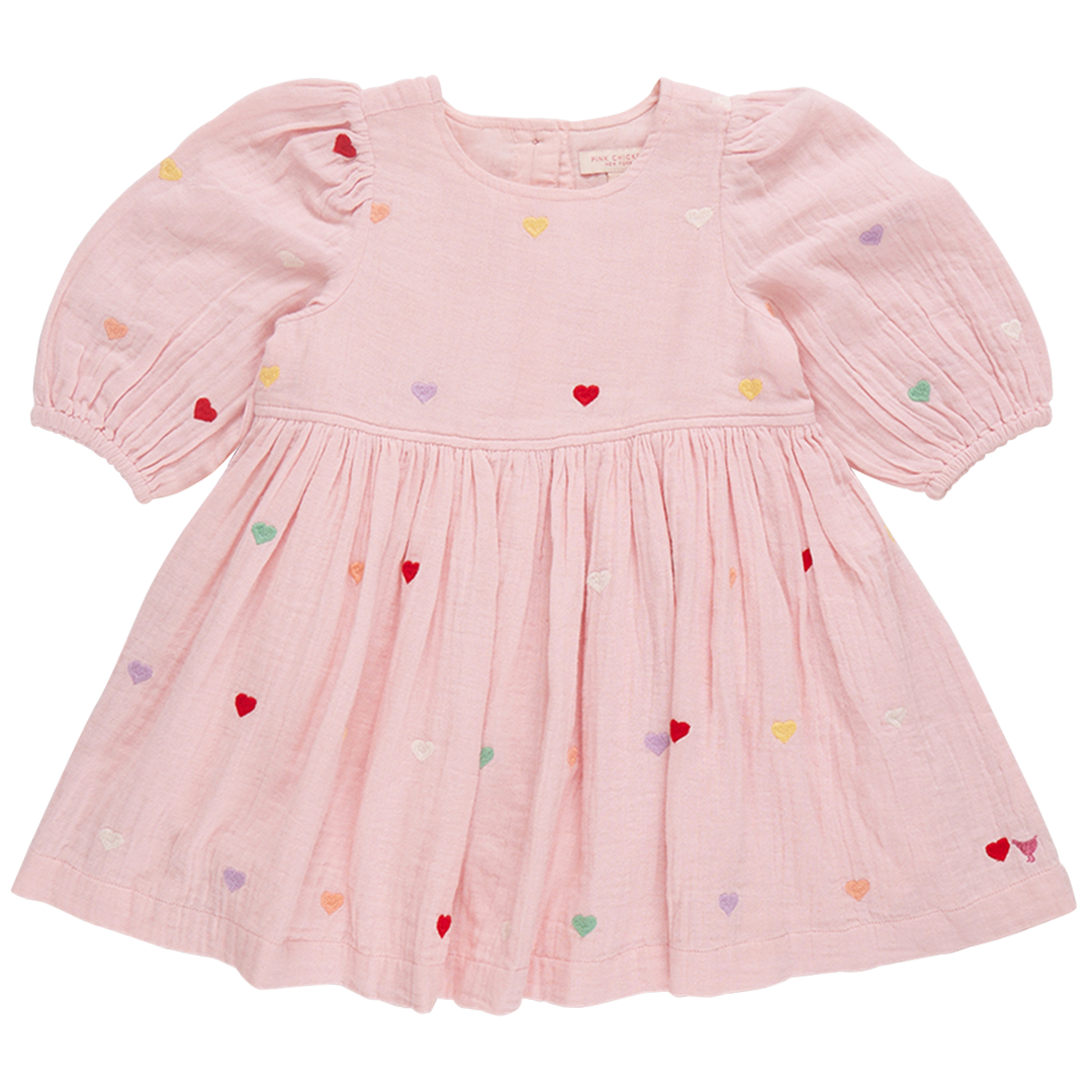 Brook Dress - Candy Heart Embroidery