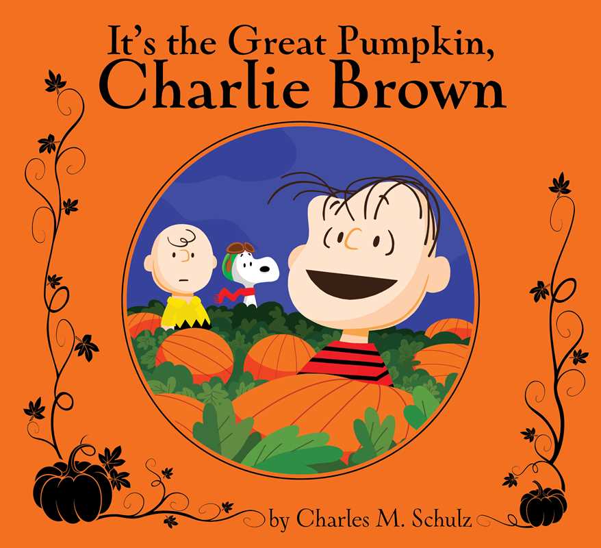 Book cover of 'It's the Great Pumpkin, Charlie Brown' with characters in a pumpkin patch.