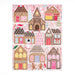 Pippi Post Gingerbread Square Christmas jigsaw puzzle showing a festive gingerbread village with candy shop cafe post office toy shop bookstore and school buildings