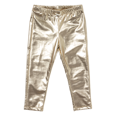gold metallic leggings