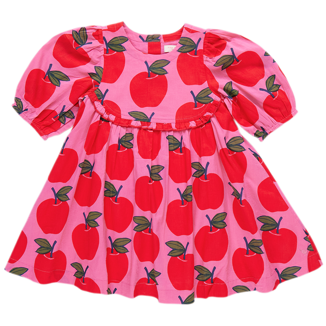 Rowan Dress - Pink Apples