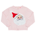 light pink cardigan with knit santa claus