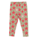 olive green leggings with red and pink star all over print