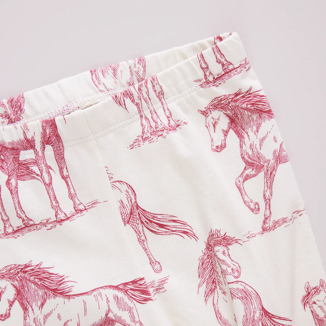 Legging - Vintage Rose Horses