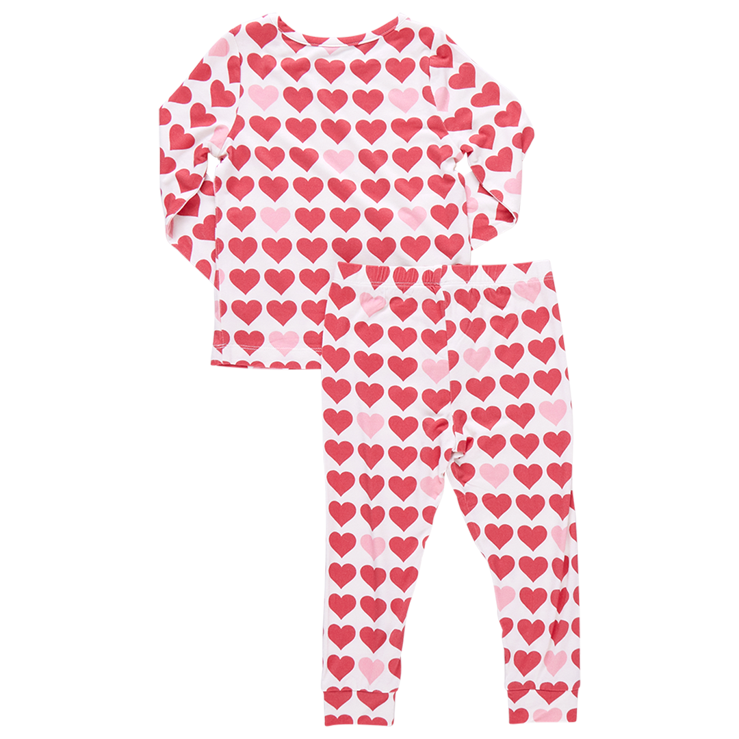 Loungewear Set - Pink and Red Hearts