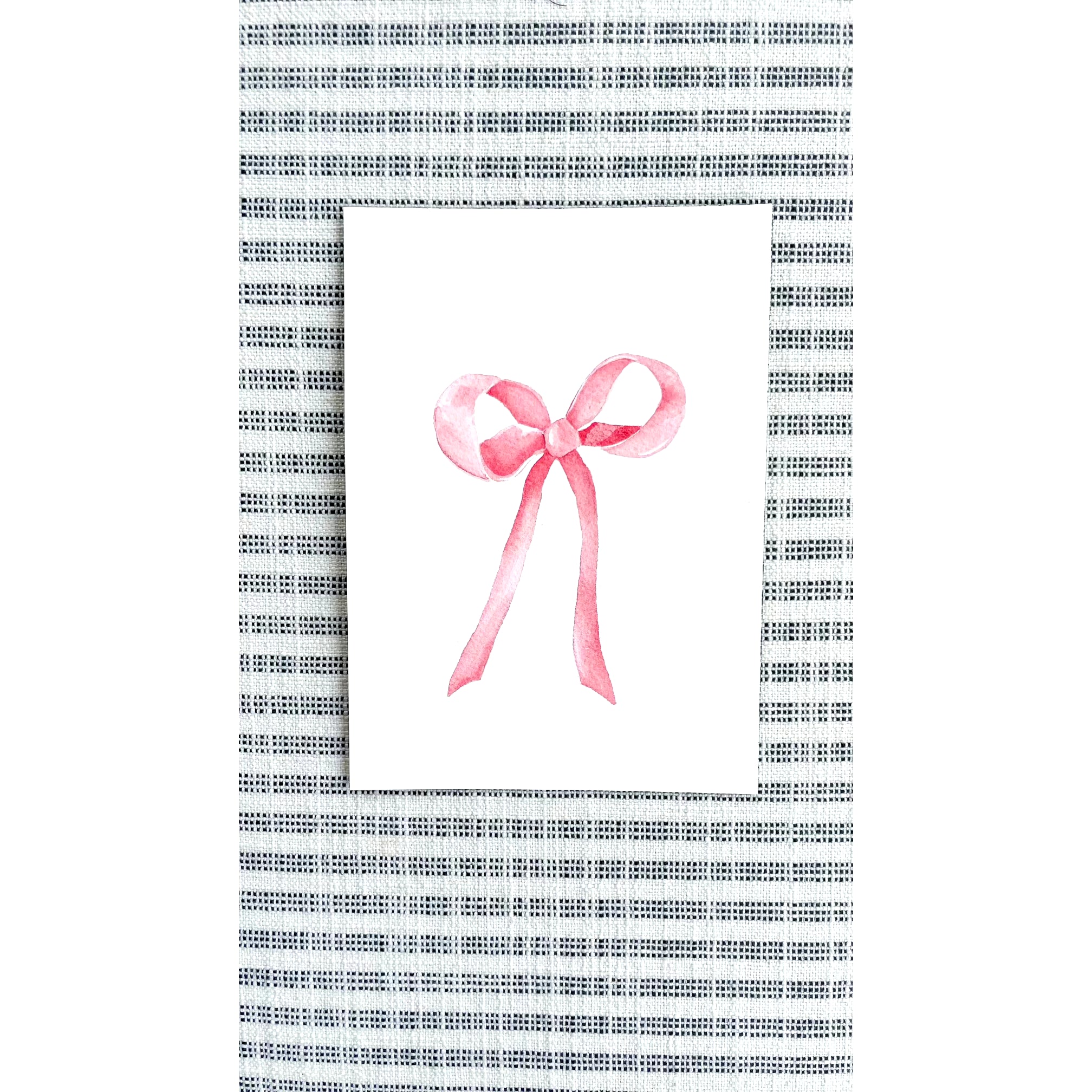 Pink Bow Print by Catherine Cartie