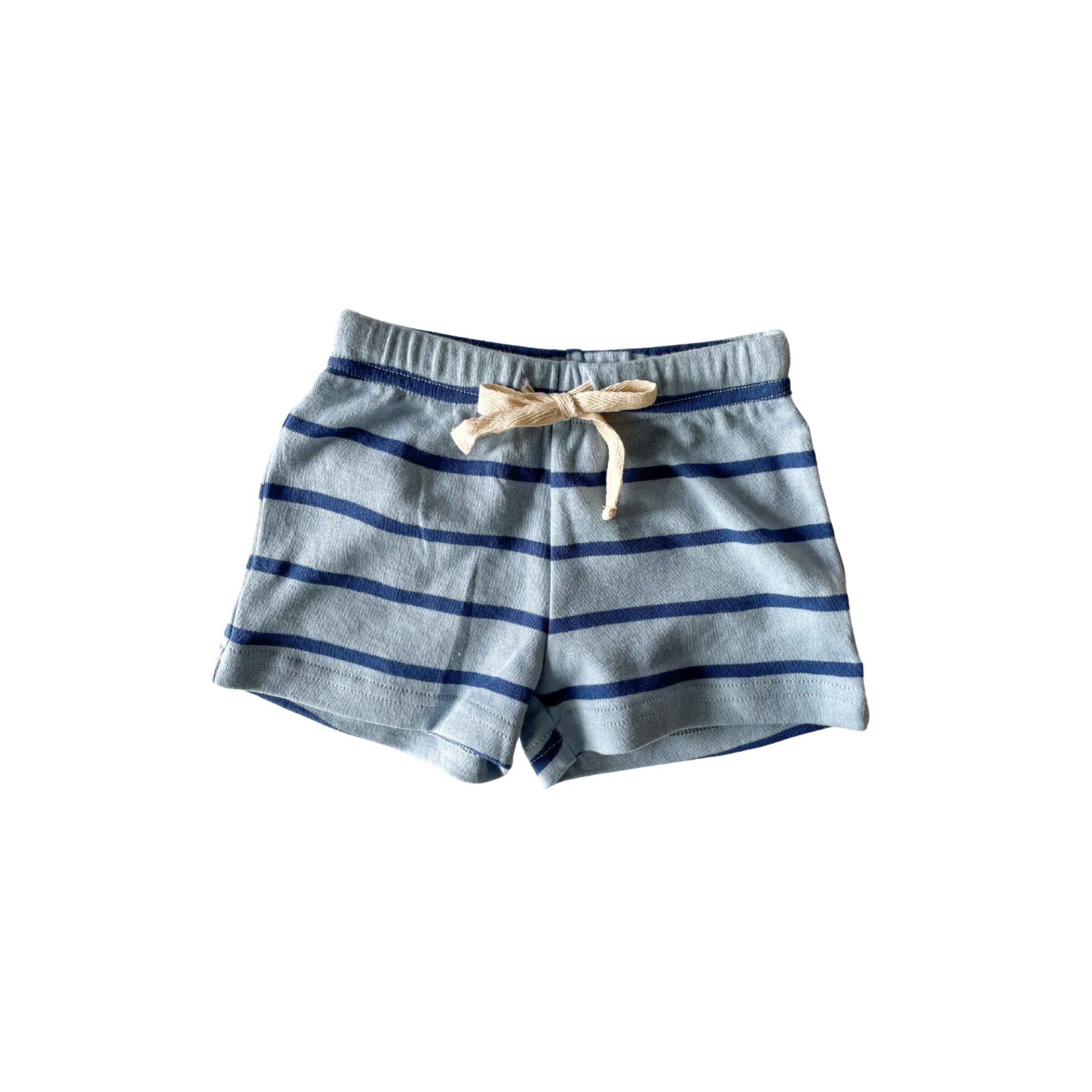 Knit Shorts - Blue Stripes