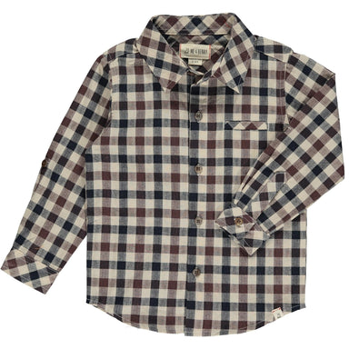 Atwood Woven Shirt - Brown/Black Plaid - Collins & Conley