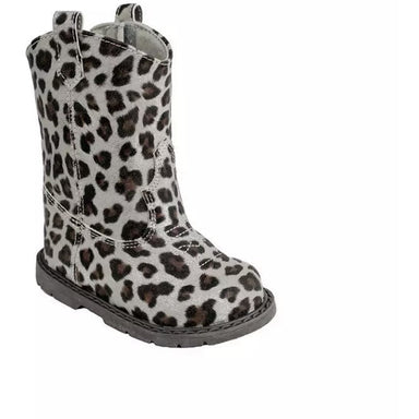 Boots - Addison Toddler Leopard Print Rounded Toe - Collins & Conley