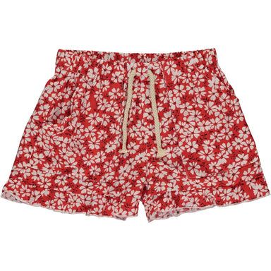 Brynlee Ruffle Shorts - Red Daisy - Collins & Conley