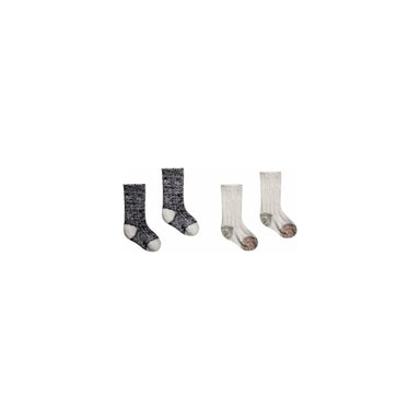 Chucky Knit Socks Set - Stone/Black - Collins & Conley