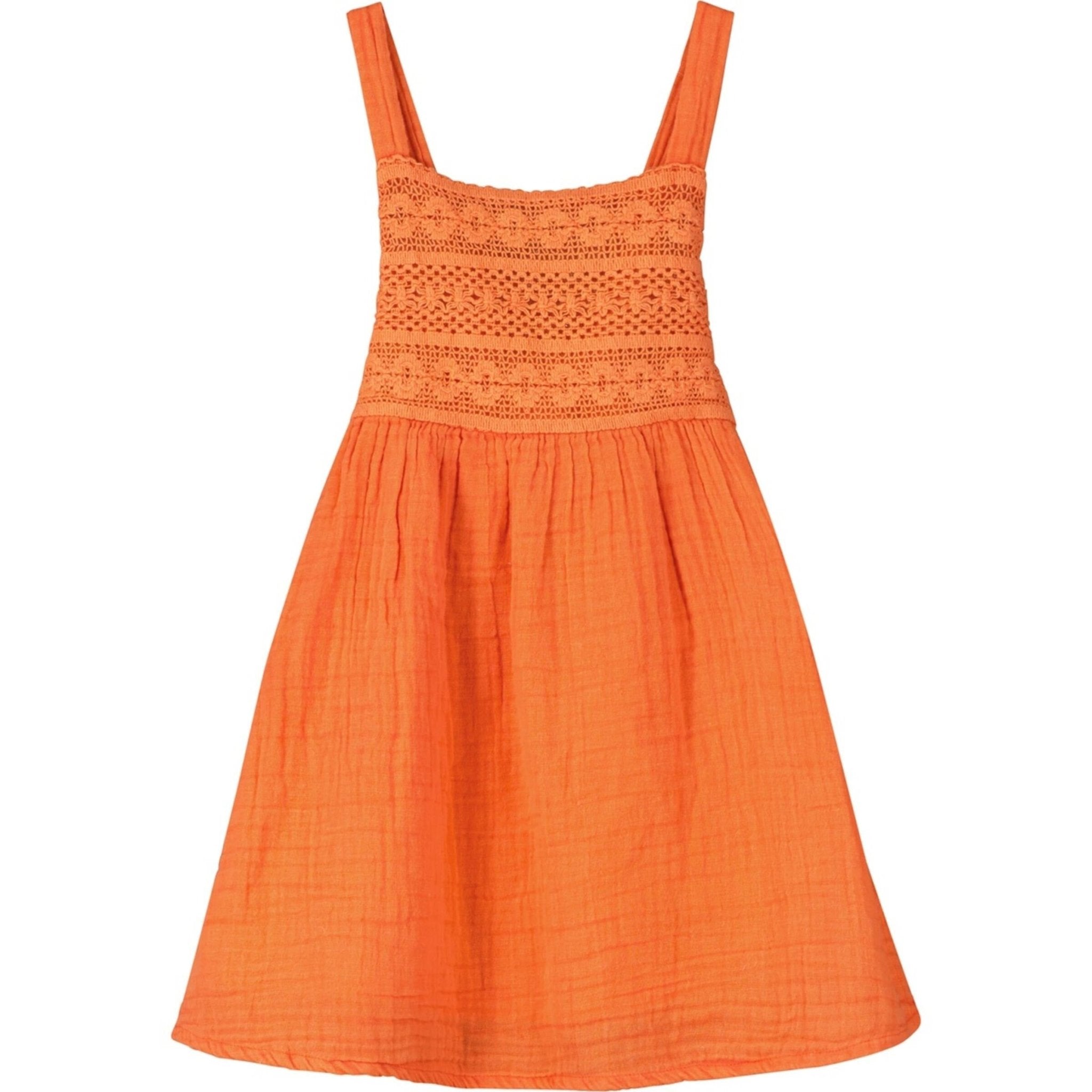 Gauze Tulum Dress - Distressed Orange - Collins & Conley
