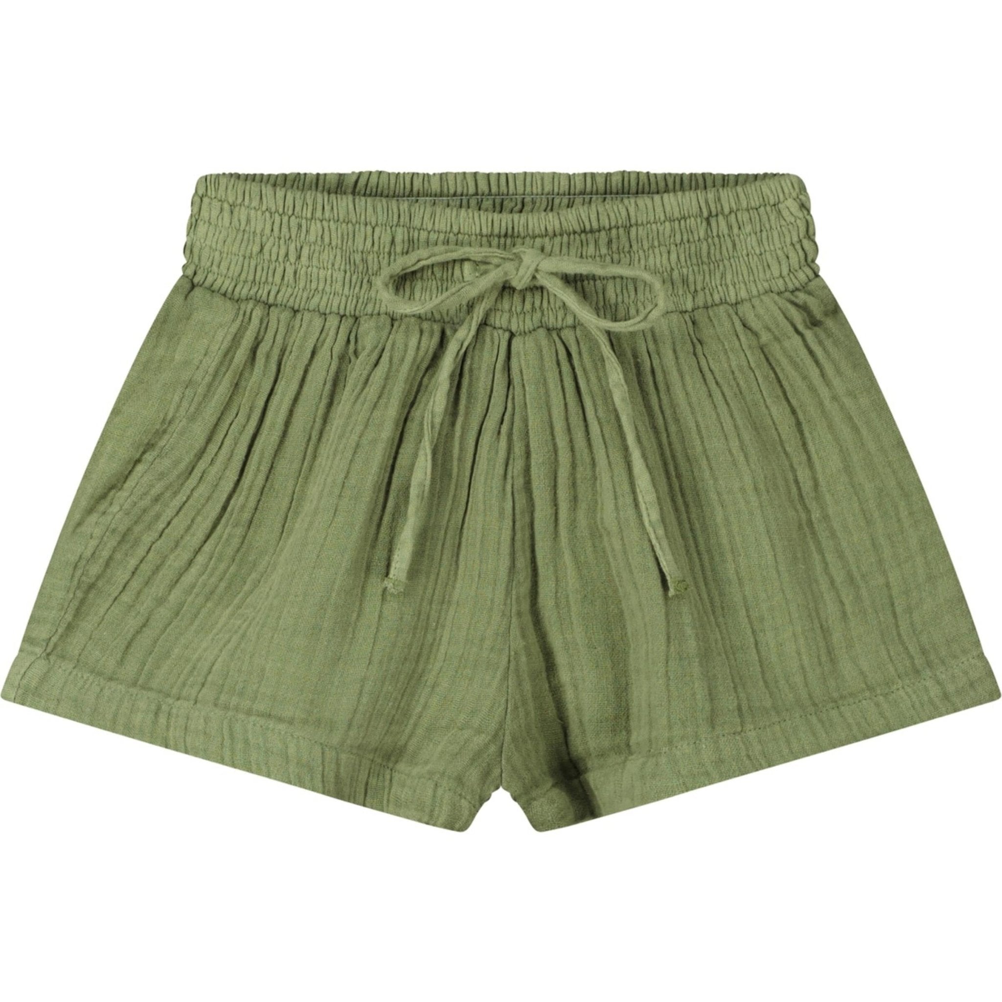 Gauze Woodstock Shorts - Distressed Olive - Collins & Conley