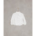 white long sleeve button down collared shirt