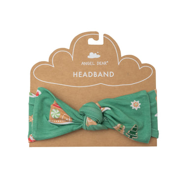 Headband - Green Gingerbread Sleigh - Collins & Conley