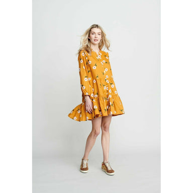 Kalani Dress (Women) - Gold Flower - Collins & Conley