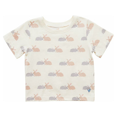 Organic Tee - Antique White Easter Rabbits - Collins & Conley