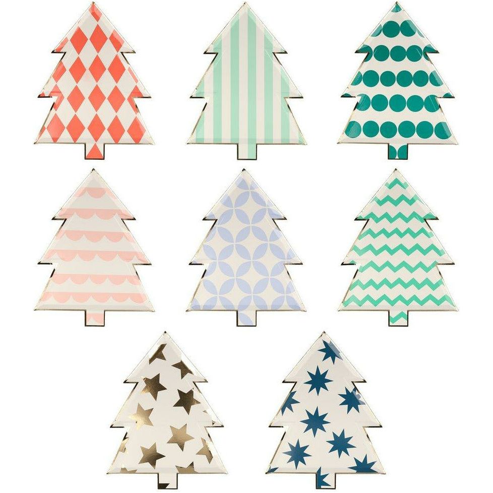 Paper Plates - Patterned Christmas Tree - Collins & Conley