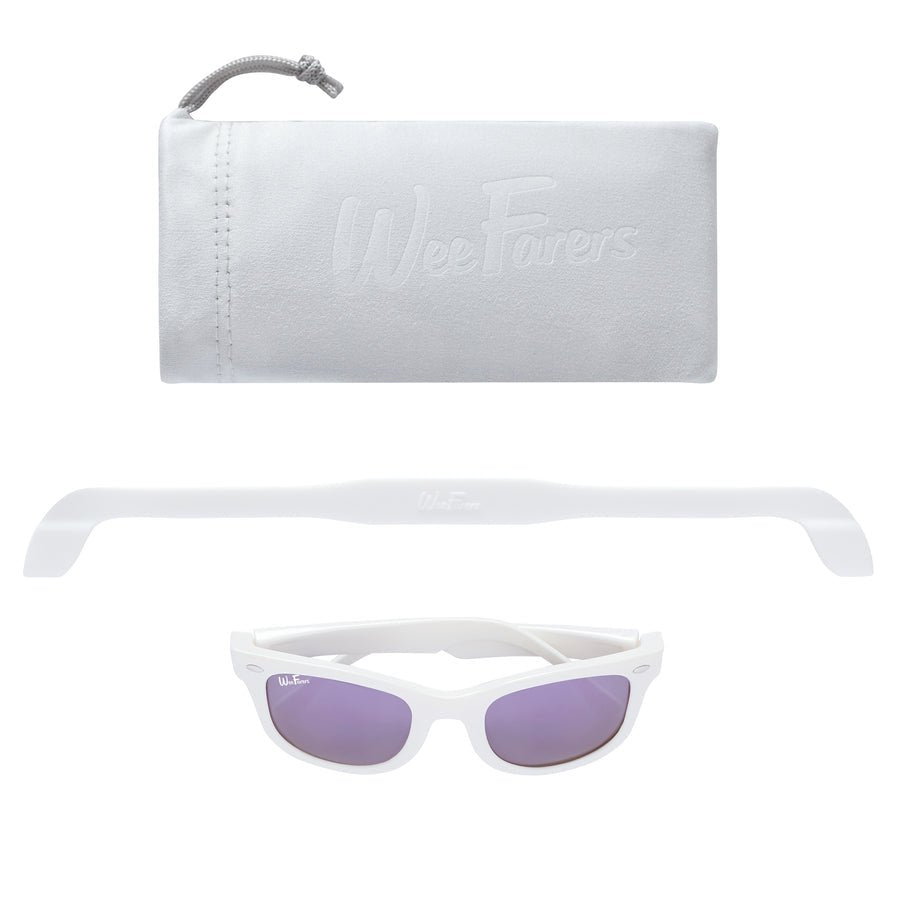Polarized Sunglasses - White and Purple - Collins & Conley