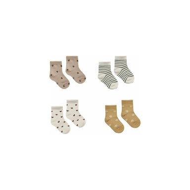 Printed Socks - Fern Stripe/Acorns/Hearts/Daisy - Collins & Conley