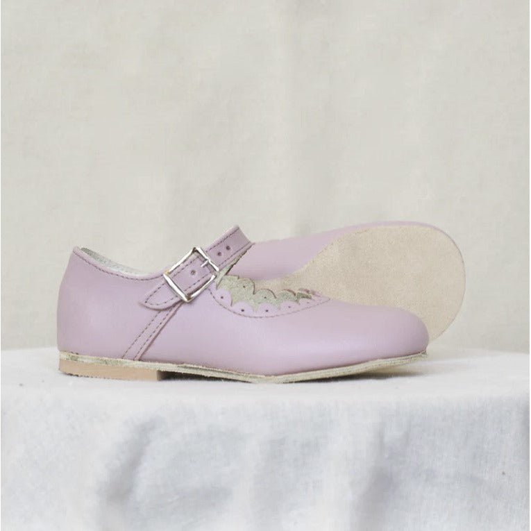 Scalloped Mary Jane - Lilac - Collins & Conley