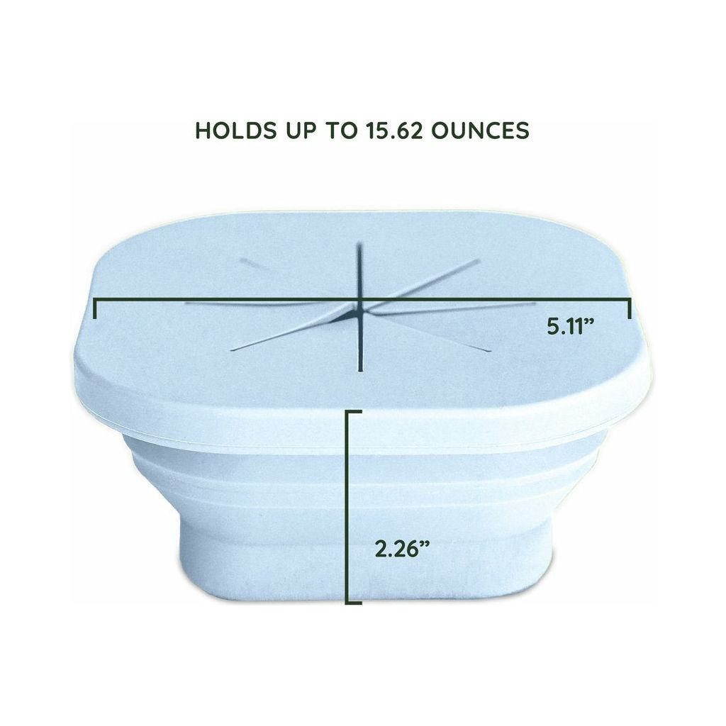 Silicone Snack Bowl - Wildflower Chambray Blue - Collins & Conley