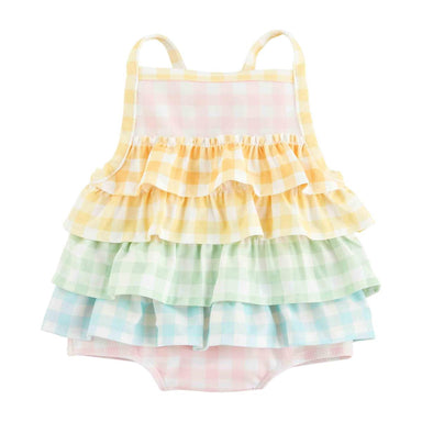 Swimsuit - Gingham Ruffle Swimsuit - Collins & Conley