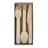 Wooden Cutlery - Silver - Collins & Conley